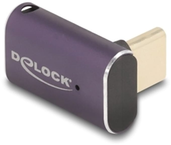 Delock USB-C haakse adapter | boven/beneden | USB4 40 Gbps | PD 240W | 8K 60Hz