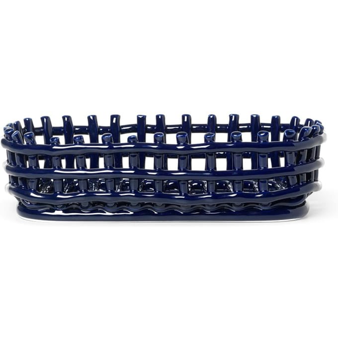 Ferm Living Keramiek mandje - blauw