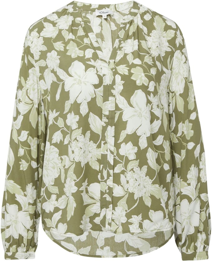 s.Oliver - female - Soepel vallende viscose blouse met all-over print