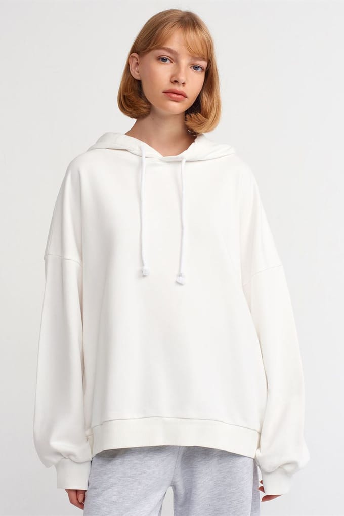 Oversized Katoenen Hooded Sweatshirt