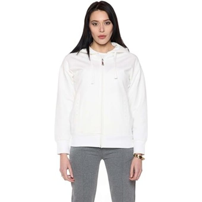 Capuchon sweaters Leone 1947 Woman Hoody Full Zip Pearl