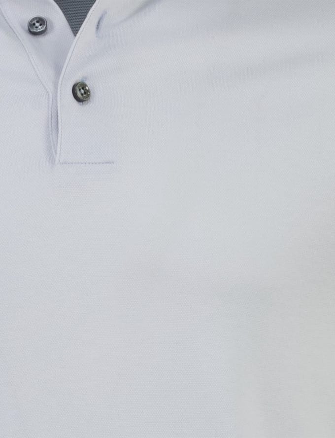 Lichtblauw poloshirt Boss Black H-pack korte mouw pique 3-knoops
