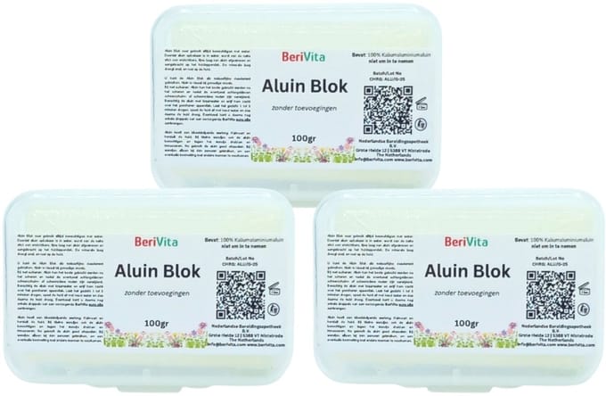 Aluinblokken 3x100gr - 100% Puur Aluin met bakjes