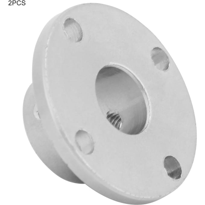 2 stuks M4 Starre Flenskoppeling Motoras Koppeling Connector ID 12mm OD 18mm gray