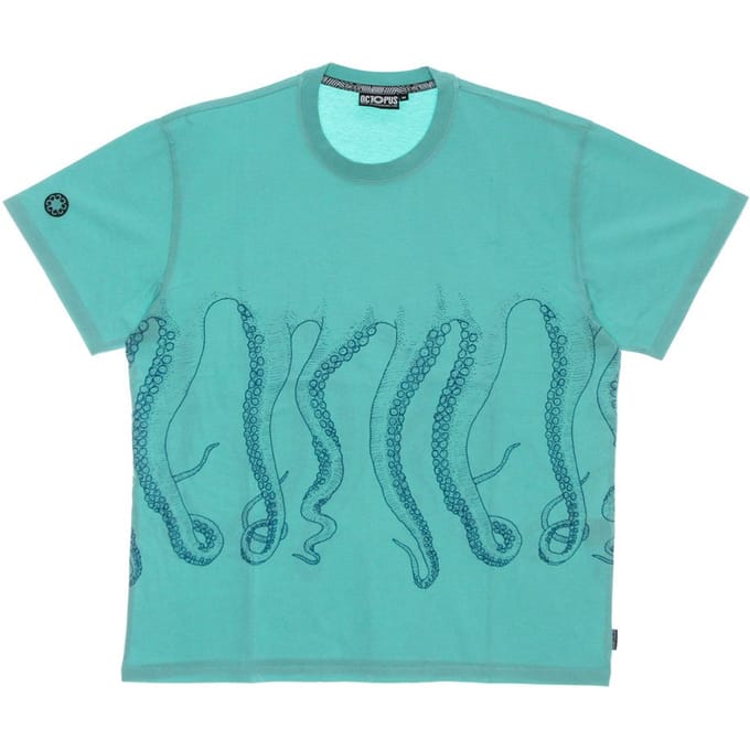 Aquamarijn T-shirt voor heren, geverfd