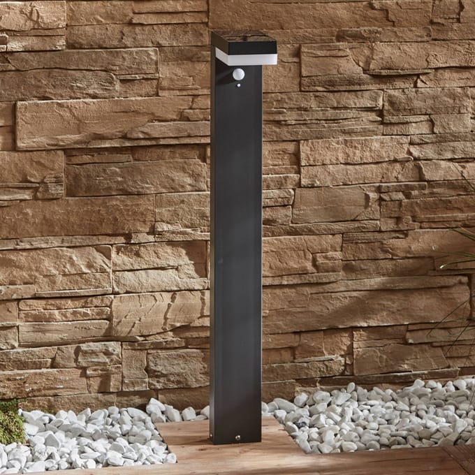 Lindby LED tuinpadverlichting Chioma, antraciet, sensor