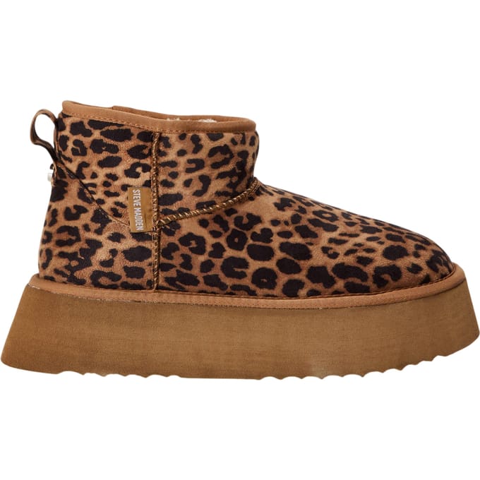 Steve Madden Dames Campfire Luipaardprint Enkellaarsjes (Bruin/Zwart)