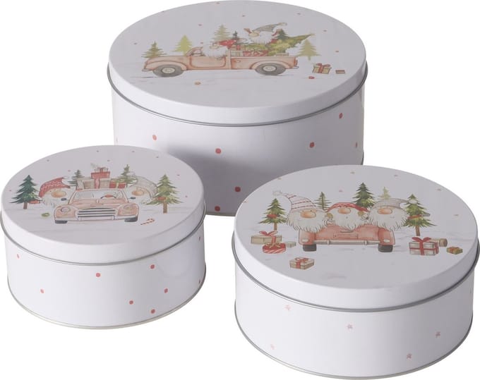 Set van drie opbergblikken CARRIE, Ø 14-20 cm