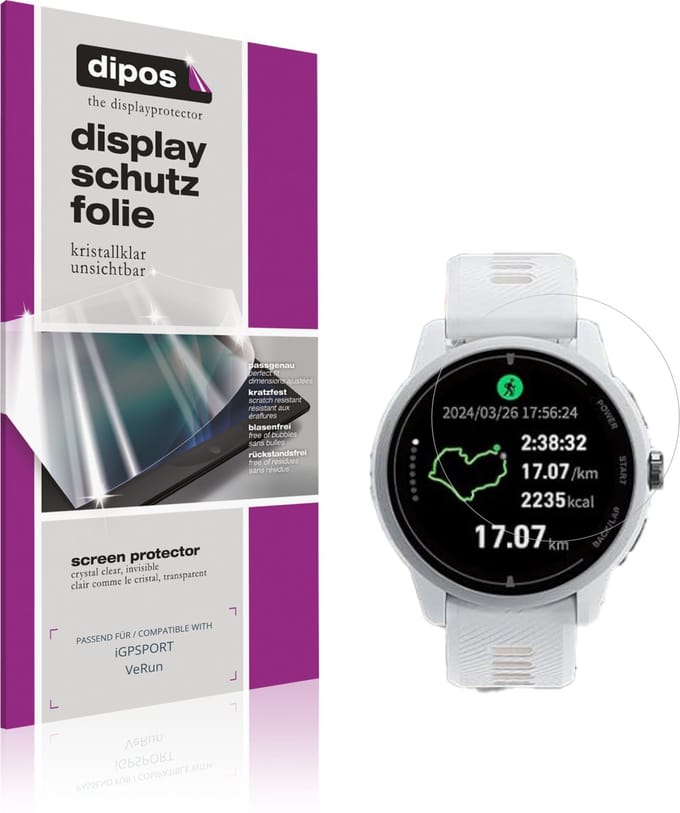 dipos – 6x Beschermfolie geschikt voor iGPSPORT VeRun | Krasbestendige & heldere Screenprotector Ultra-Thin