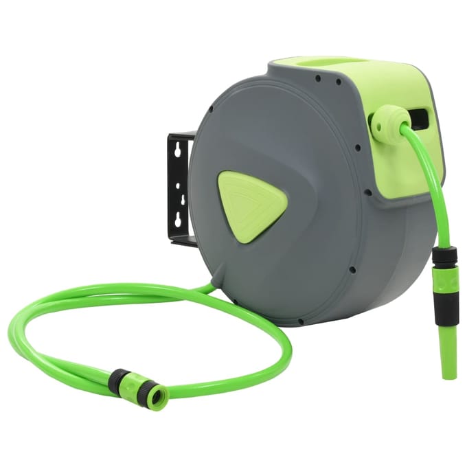 vidaXL - Waterslanghaspel - automatisch - intrekbaar - wandmontage - 20+2 - m