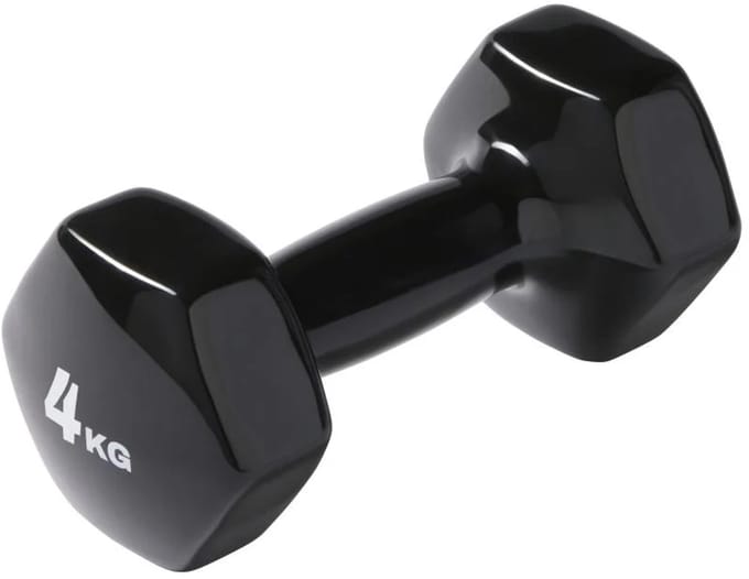 Crivit Dumbell 4kg - Zwart - L 21,3 x B 9,5 x H 8,5 cm