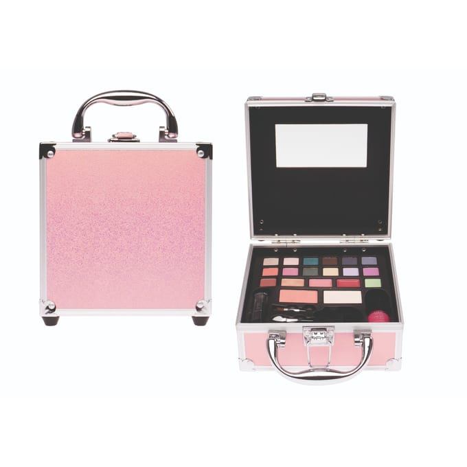 Casuelle alu mini cosmetica koffer - finish in roze