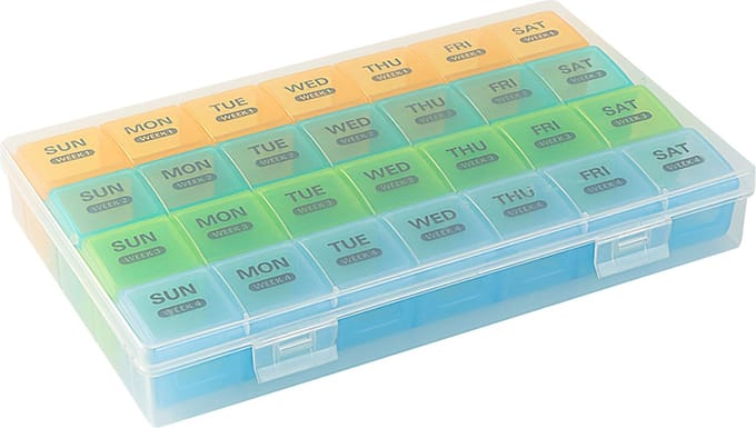 Somstyle Pillendoosjes voor 1 Maand - Pillendoos - Medicijndoos - Pillen Organizer - Multicolor
