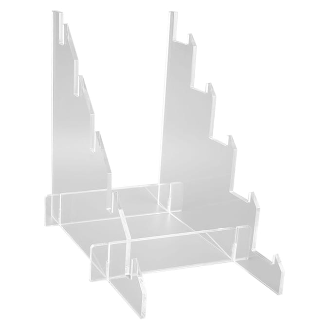 Acryl Bajonet Messtandaard Compact Transparant Multifunctioneel Afneembaar Meshouder voor Klein white