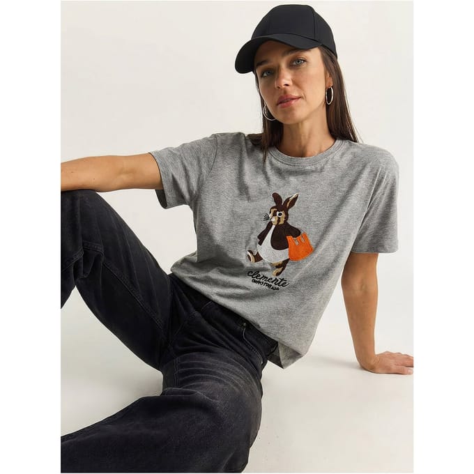 Geborduurd T-shirt met ronde hals