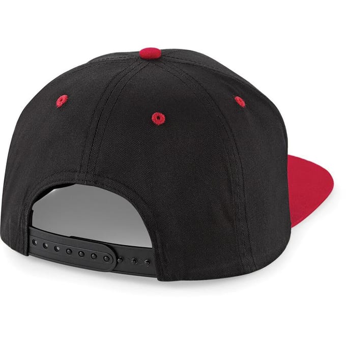 Beechfield Unisex 5 Paneel Contrast Snapback Cap (Zwart / Fuchsia)
