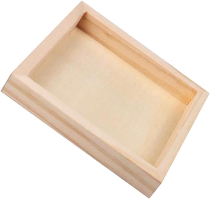 Puzzel Sorteerlade - Stapelbare Organizer - Puzzelstukjes Sorteren - Elegant Houten Ontwerp - 14 x 14 cm - Beige