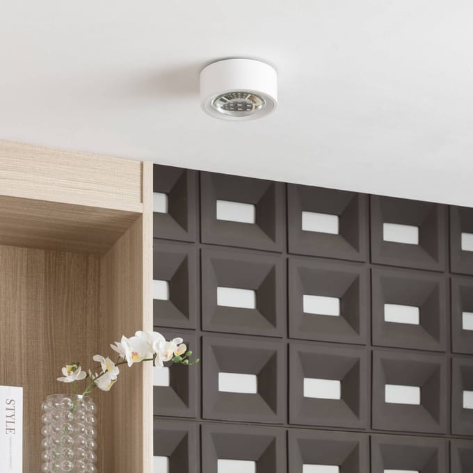 Arcchio Rotari LED plafondlamp, lens, 1-lamp vast