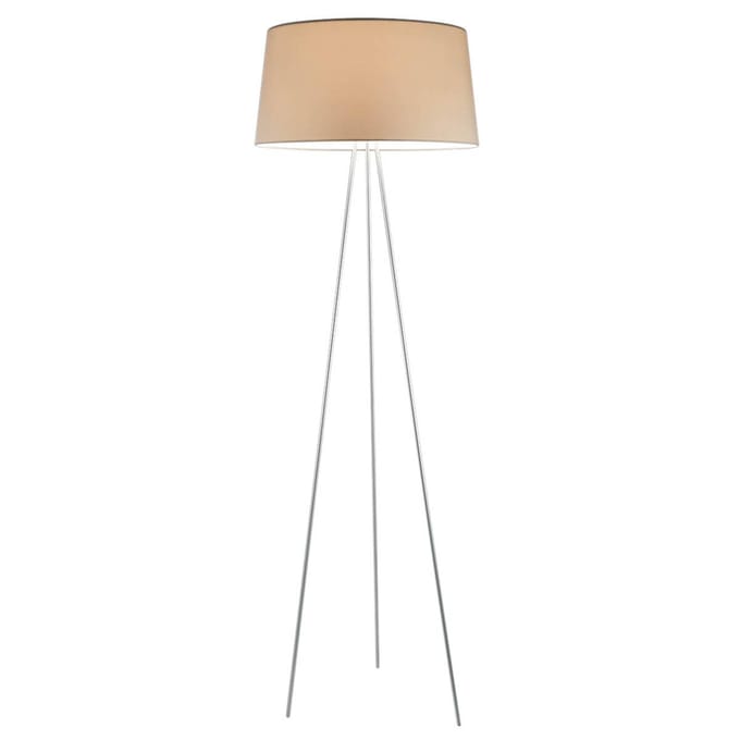 kdln vloerlamp Tripod, crème, hoogte 175 cm, dimmer
