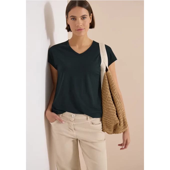 Shirt met ton-sur-ton burn-outpatroon