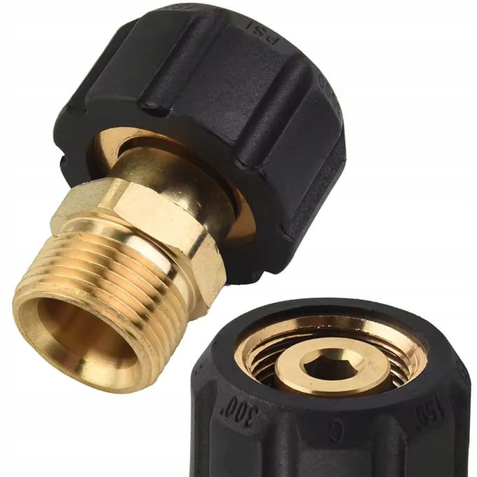 Rosfix Adapter Vervanging - Messing Reductieadapter - M22 Inwendig 3/8" Uitwendig - Geschikt voor Kärcher