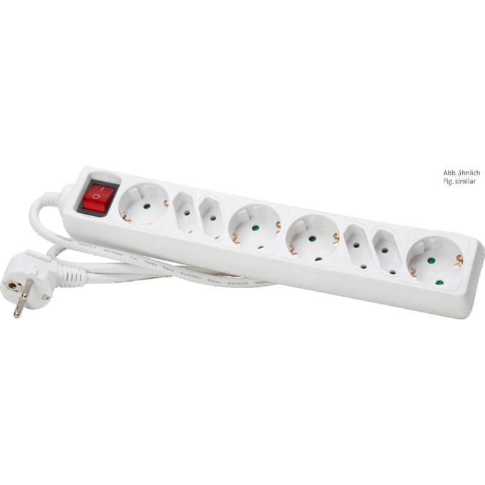 Kopp 8-voudige stekkerdoosschakelaar Arctic White Edge - 129502003 [10 stuks]