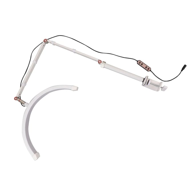 Halve Maan Invullicht met Desktop Klem 360 Graden Draaibaar Helderheid Kleurtemperatuur Instelbaar LED EU Plug white