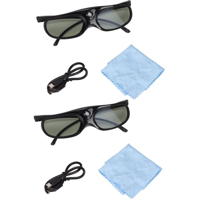 2 stuks 144Hz 3D Actieve Shutter Brillen DLP LinK LCD Lens 3D Brillen voor 3D DLP Projectoren