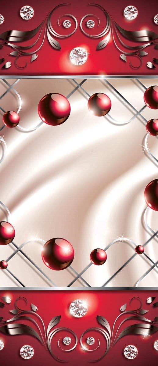 Red Diamond Abstract Modern Photo Wallcovering