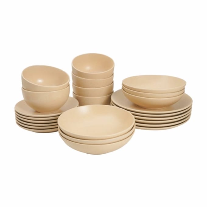 by fonQ Pebbled Serviesset 24-delig - Beige