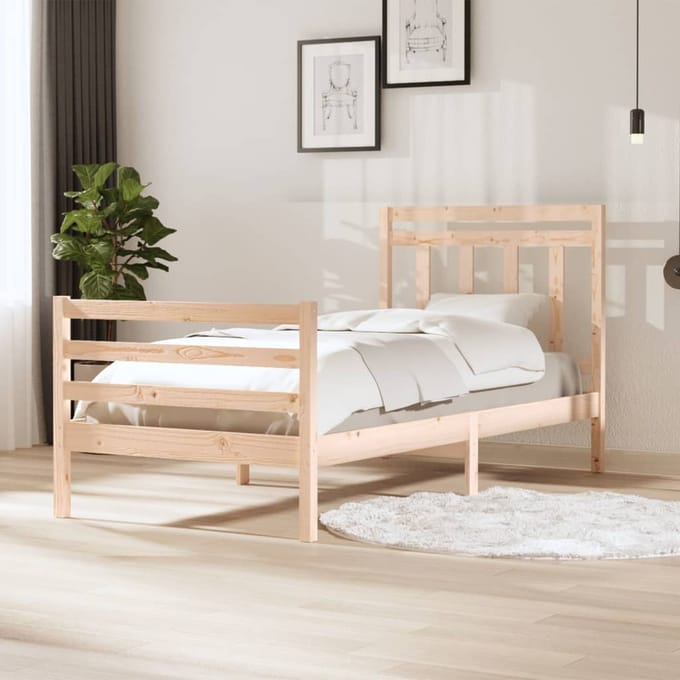 vidaXL - Bedframe - massief - hout - 100x200 - cm
