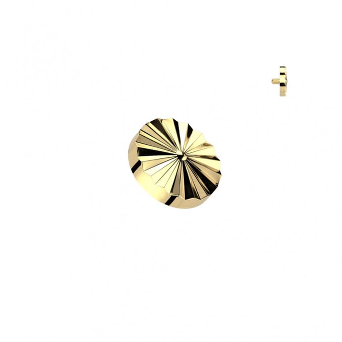 Dermal top rondje gegraveerd 1.6mm goud - LMPiercings