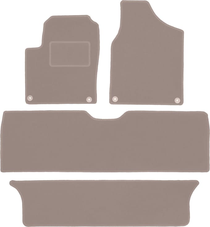 Beige veloursmatten voor: Ford Galaxy MK1 minivan (1995-2006)