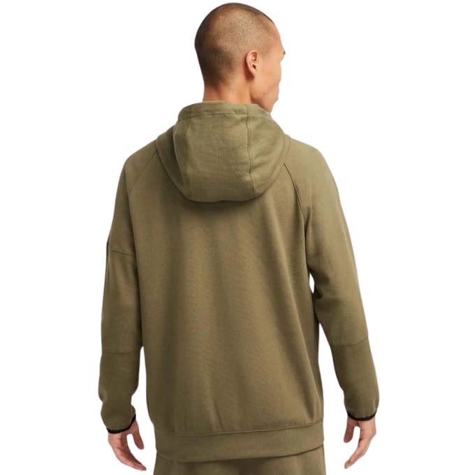 Nike Khaki Groene Capuchon Trui Met Ritssluiting