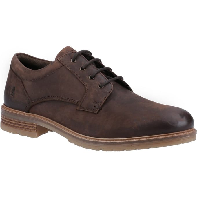 Hush Puppies Richie Leren Heren Bruine Veterschoenen