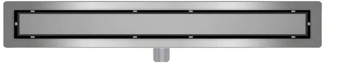 DutchLine - Douchegoot met flens en tegelrooster - RVS - 1000x70mm