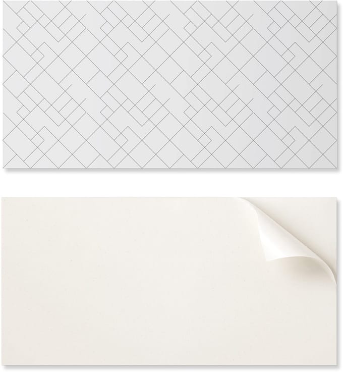 Zelfklevend paneel met afbeelding voor de eetkamer, PVC, 120x60 cm, abstract lijnpatroon