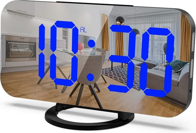 Digitale Wekker met Groot LED Display en Dubbele USB Oplader
