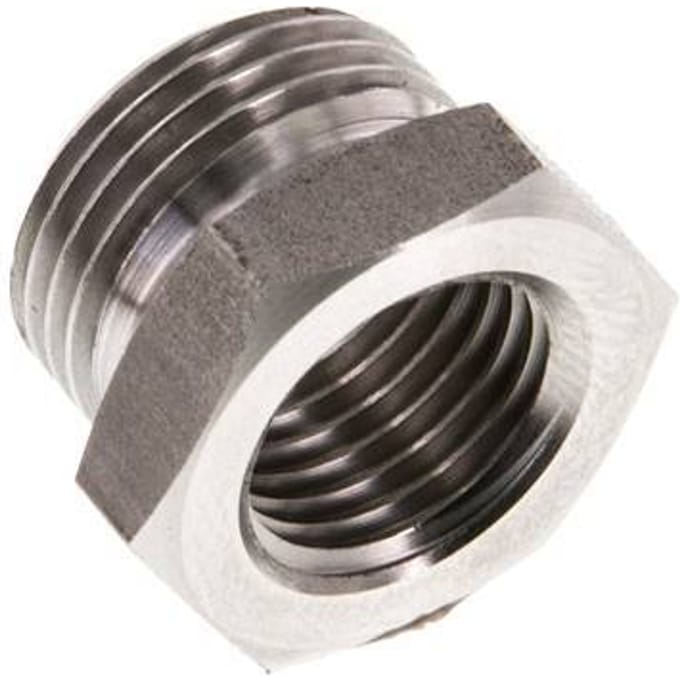 G 1/4'' x G 3/8'' F/M RVS Verloopring 40 Bar
