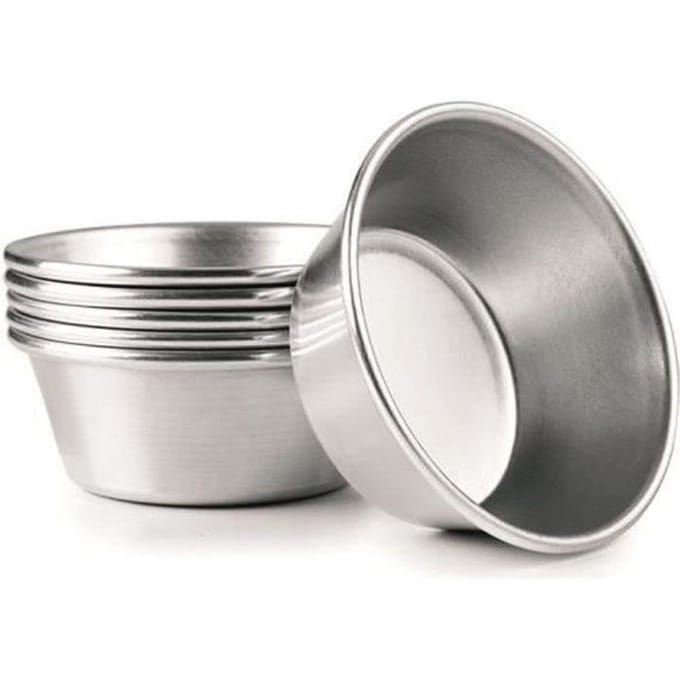 Vormpjes voor Pastèis de Nata - IBILI - Set van 6 - 7,5 x 2 cm - Grijs - Anti-aanbaklaag grijs