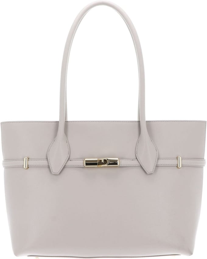 FURLA Leren Shopper Goccia Tote Bag Vaniglia Beige