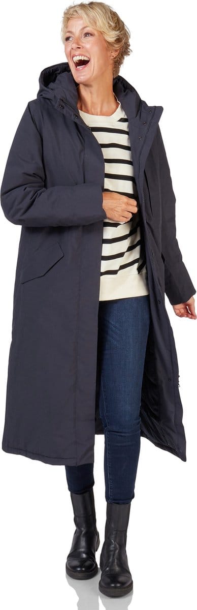 Happy Rainy Days Lange Regenjas Dames Vancouver Blue Graphite
