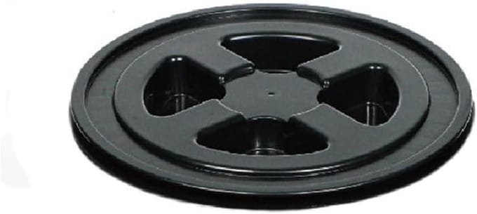 Emmer Deksel - Opslag Container - Auto Wassen - Lekdicht Schroefsysteem - 30.5 cm Diameter - Zwart
