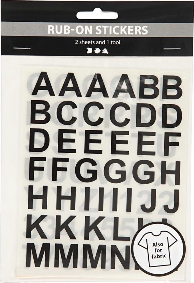 CC Rub-on Letters en Cijfers 12x15 cm 2 vellen