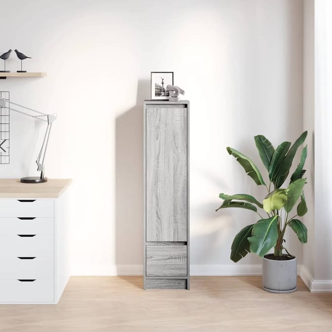 vidaXL - Highboard - 29,5x34x119,5 - cm - spaanplaat - grijs - sonoma