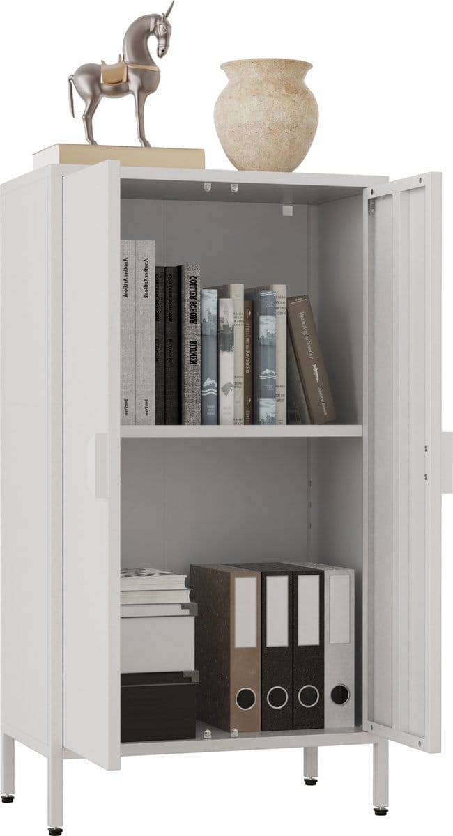 Houten ladekast dressoir highboard dressoirkast draaideuren Flokas M