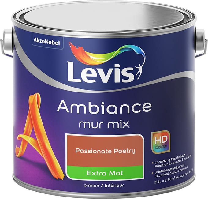 Levis - Ambiance Mur Extra Mat Mix - Passionate Poetry - Mengverf - 2,5 L