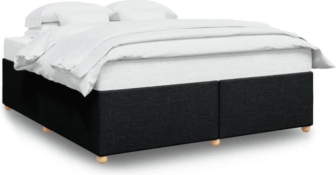 vidaXL - Bedframe - zonder - matras - stof - zwart - 180x200 - cm