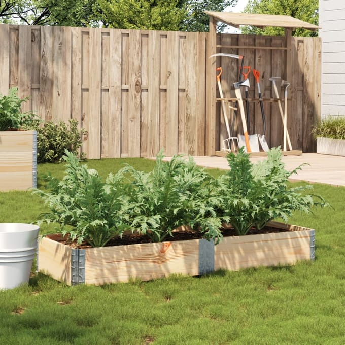 vidaXL - Plantenbak - 150x50 - cm - massief - grenenhout