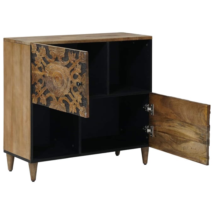 vidaXL - Dressoir - Bruin - 80 - x - 33 - x - 75 - cm - Massief - Mango - Hout